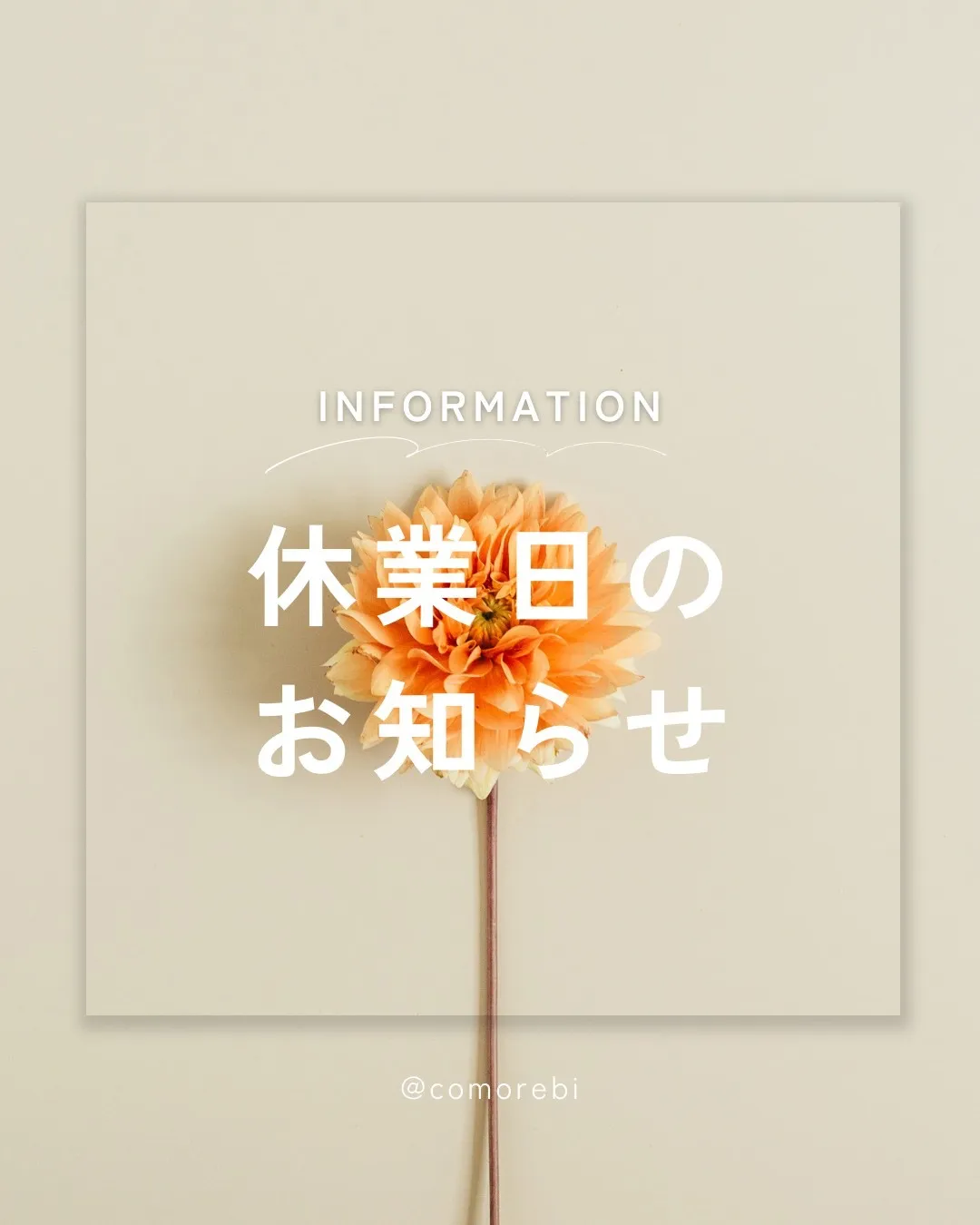 3月のお休みのお知らせ